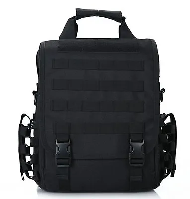 Black Tactical 14 Laptop Computer Carrying Case Backpack Shoulder Bag Molle • $221.46