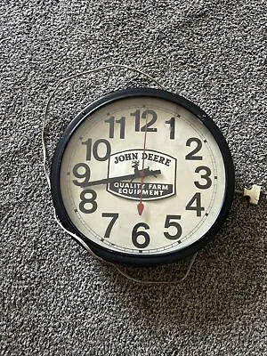VINTAGE JOHN DEERE OLD TRACTOR FARM ADVERTISING WALL CLOCK SIGN EL Time Company • $257.76