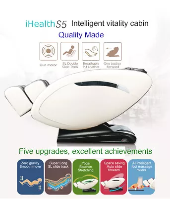 $2534 • Buy Super Long SL-Track IHealth Massage Chair S5 Scrapping Pulling Heat Bluetooth