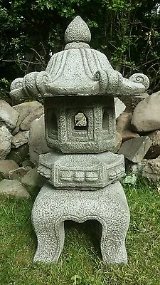 Large Japanese Oriental Pagoda Lantern Hand Cast Stone Outdoor Garden Ornament • £99.90