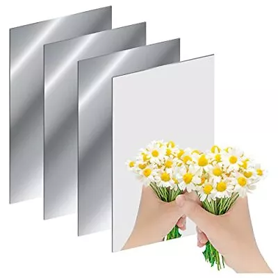 WHXGQ Mirror Sheet Sticker 6 X 9 Inches Flexible Non Glass Cut To Size Mirro... • $11.07