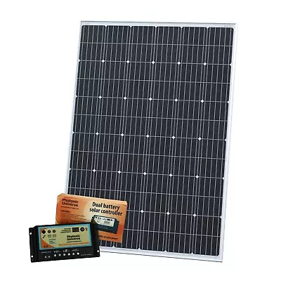 £369.99 • Buy 250W 12V Dual Battery Solar Panel Charging Kit Motorhome Camper Boat Yacht Van