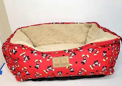 Disney Mickey Mouse Dog Bed Red (62-3373-04) Small  7’’H X 19W’’ X 14L’’ New • $24