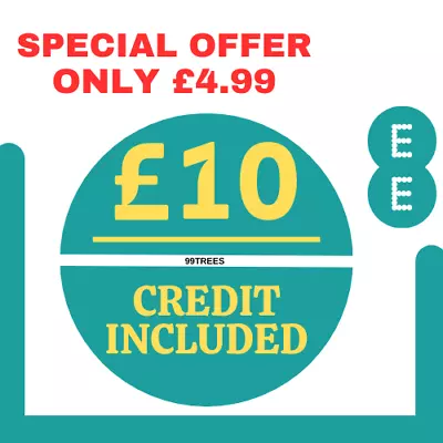 EE / Ee Trio Pay As You Go PAYG SIM Card Loaded With £10 / Ten Pounds Credit Uk • £4.99