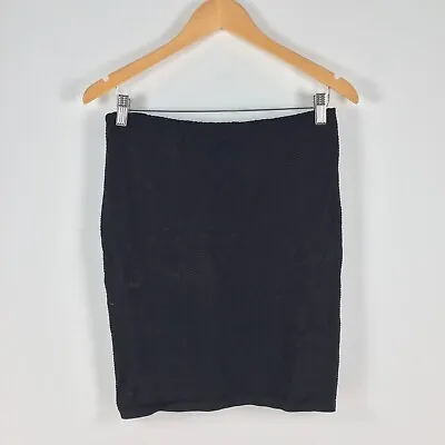 Missoni Target Womens Skirt Size XS Pencil Black Solid Stretch Crepe Knit 030069 • $9.43