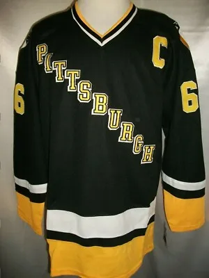 Mario Lemieux Pittsburgh Penguins Black  1992-1997 Throwback  CCM NHL Jersey • $119.99