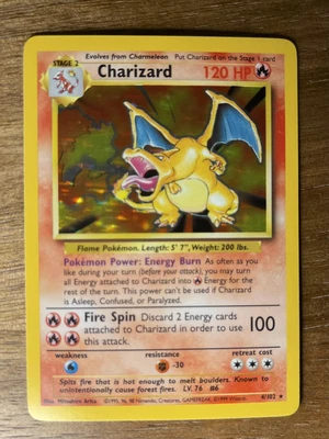 $175 • Buy Pokemon TCG 4/102 Charizard Base Set Holo Rare - Never Played - NM/M