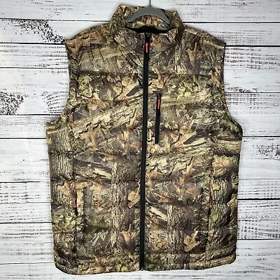 Huntrite Camo Camouflage Hunting Puffer Vest Full-Zip Duck Down Waterfowl XL • $42.99