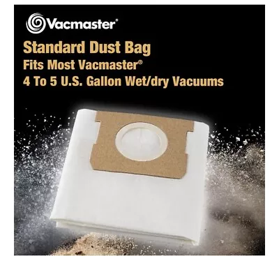 $8.50 • Buy New 3 Pk Vacmaster 4-5 Gallon Standard Vacuum Dry Dust Bags Shop-Vac Fits Most
