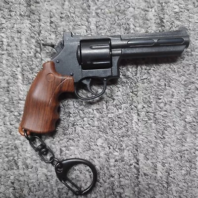 Tactical Revolver Brown Keychain Gun Shape Mini Pistol  Rotate Magazine Key Ring • $17.99