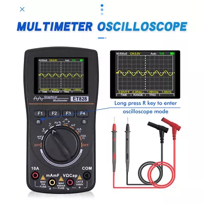 ET828 Intelligent Graphical Digital Oscilloscope Multimeter 1MHz 2.5Msps V5U1 • $54.99