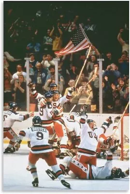 1980 Olympic Hockey Miracle ON ICE Olympic Poster Sport Motivational Art Poster • $14.16