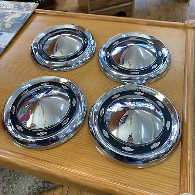 4 Vintage 1955-1956 Chevy 150 210 Bel Air Poverty Dog Dish 10.5  Hub Cap Canter • $150