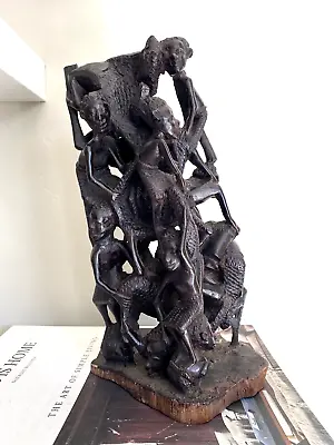 African Makonde Tree Of Life | African Mask Wood Carving | African Art Ebony • $125