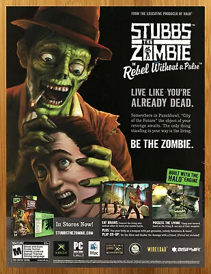 £38.60 • Buy 2005 Stubbs The Zombie In Rebel Without A Pulse Xbox Print Ad/Poster Promo Art