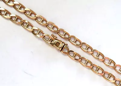 L@@K Beautiful Solid 14K Yellow GOLD Anchor Mariner CHAIN NECKLACE MEN 22  • $2499.99