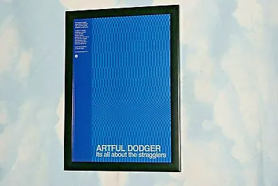 ARTFUL DODGER Framed A4 2000 About Stragglers ALBUM Original Band Promo Poster   • $17.39