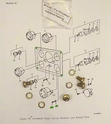 M151A2 77 & 79 Contract - Instrument Panel Hardware Kit - Phillips Head • $8