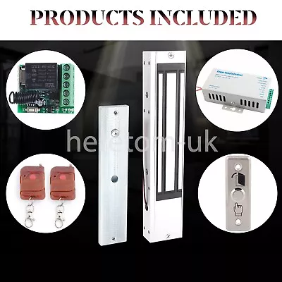 280KG/600lb Electric Magnetic Lock Set Door Entry Access Control System Kit • £144
