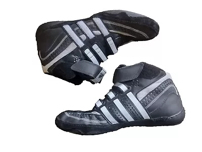 Adidas Extero 016911 Mens Wrestling Shoes Size 9 Hook Loop Strap Black Sneaker • $39.99