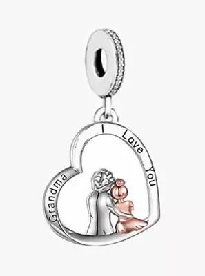 CLOSING DOWN SALE Brand New Sterling Silver 'Grandma I Love You' Dangle Charm • £14.99