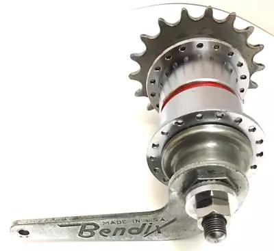 Rebuilt Vintage Bendix Redband Rear Hub 18 Tooth 36 Spoke Coaster Brake New Hdwr • $75