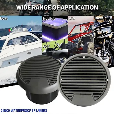 3 Inch Marine Speakers Waterproof Uv Stable 140w For Boat Car Atv Utv • $26.99