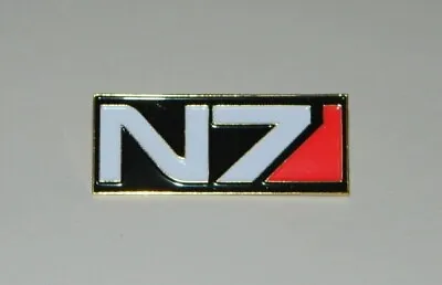 Mass Effect 3 Game N7 Tactical Ops Logo 2  Wide Metal Enamel Pin NEW UNUSED • $7.99