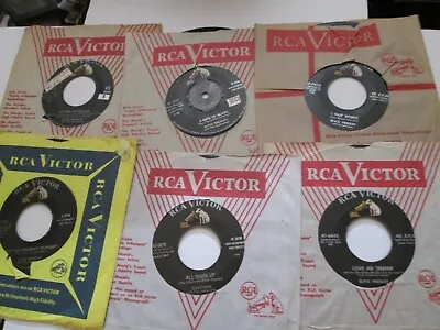 Elvis Presley 45 Lot 6 Original In Rca Sleeves All Solid Vg+ Different Titles • $29