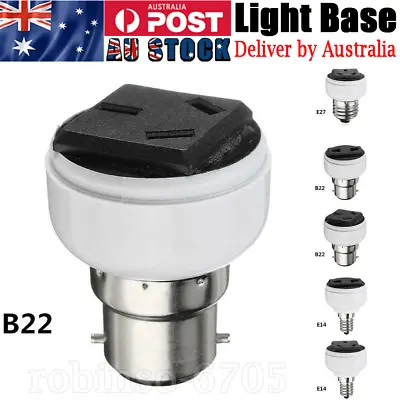 E27 B22 Lamp Light Socket Holder Screw Bulb Convert To AU Power Female Outlets ! • $14.89