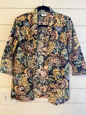 BYER Vintage Floral Tapestry Blazer /Jacket Sz Womens S With Pockets! • $19.99