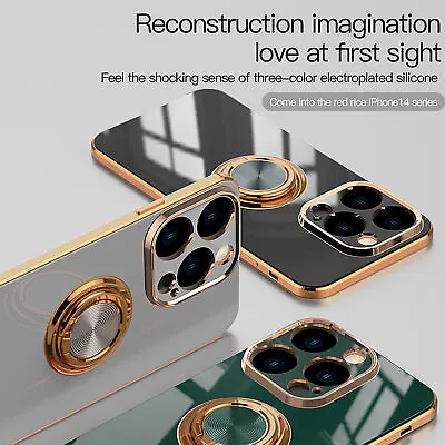 $9.99 • Buy For IPhone 14 13 12 11 Pro Max XS/X XR 8/7 Plus Luxury Plating Ring Case Cover