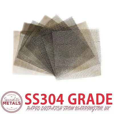 150mm Sq Stainless Woven Mesh | 15cm Sheet Size | Fine-Heavy Gauze Filter Mesh • £8.49