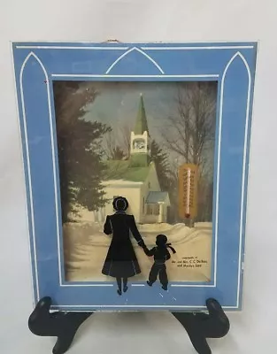 Vintage Shadowbox By The Vernon Company Iowa With Thermometer  • $49.99