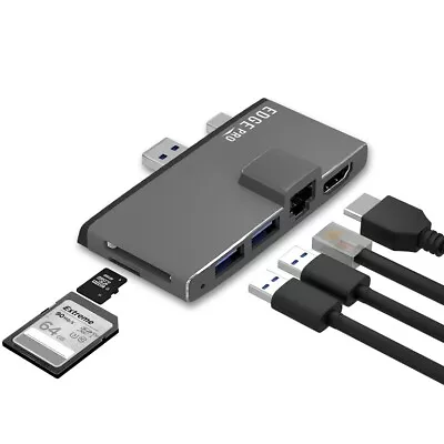 $57.90 • Buy Mbeat  Edge Pro Multifunction USB- C Hub For Microsoft Surface Pro 5/6  Metal Gr