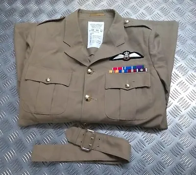 RAF Officer Jacket British No6 Dress With Cloth Belt And Insignia 188/108cm • £99.99