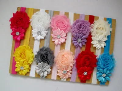 $5.88 • Buy Wholesale 10Pcs Kids Girl Baby Chiffon Toddler Flower Bow Headband Hair Band 