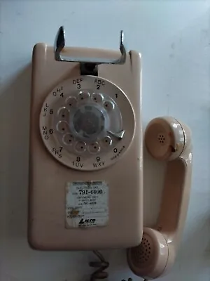 Vintage Beige Rotary Dial Wall Telephone • $50