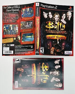 Buffy The Vampire Slayer: Chaos Bleeds (Sony PS2) ARTWORK AND MANUAL! NO GAME!! • $19.95