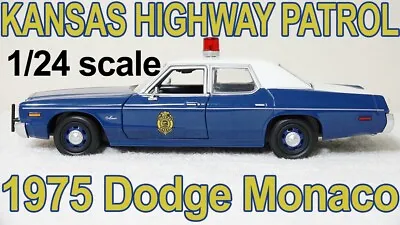 Kansas Highway Patrol 1975 Dodge Monaco  1/24 Scale Custom LIGHTS AND SIREN • $129.99