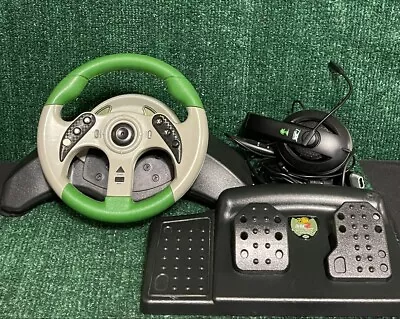 Mad Catz MC2 Racing Steering Wheel Controller & Pedals  Headset. Fast Shipping! • $45