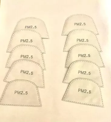 Pm2.5 Filters For Anti Fog Protective Face Shield Visors (pack Of 10) • £6.99