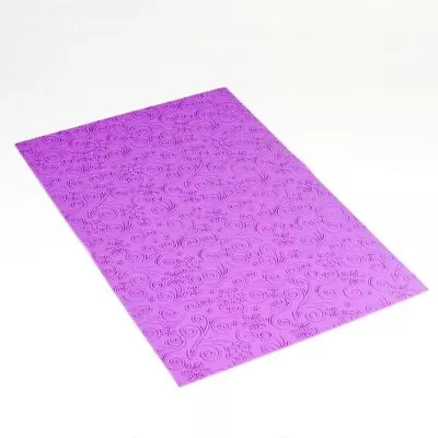 LARGE IMPRESSION MAT 23x15  SILICONE FLOWER FLORAL TEXTURE CAKE DECORATING ICING • £19.99