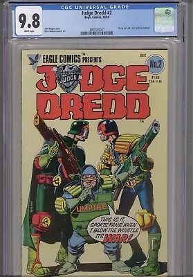 Judge Dredd #2 CGC 9.8 1983 Eagle Comics Pin-Up Back Cover • $119.95