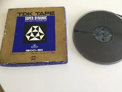 Boxed Reel To Reel Tape TDK TAPE SUPER DYNAMIC 1800’ 7 “ Reel • £8