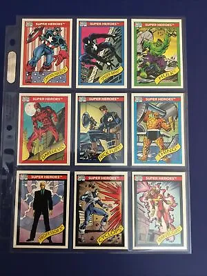 1990 Marvel Trading Cards Series 1 Complete Set 1-162  Stan Lee. No Holograms. • $69.99