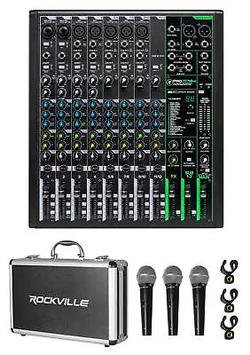 Mackie ProFX12v3 12-Channel Professional Effects Mixer W/USB+(3) Mics ProFX12 V3 • $359.99