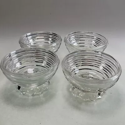 Anchor Hocking Manhattan Clear Depression Footed Sherbets - Set Of 4 • $19.99