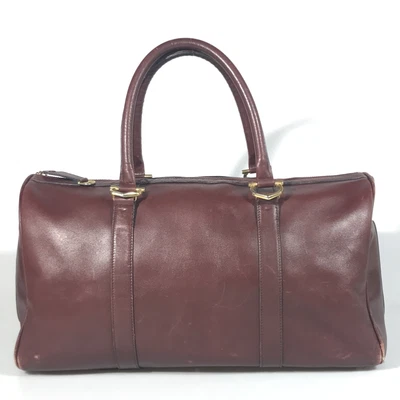 $0.99 • Buy CARTIER Bag Boston Bag Red Leather 181E52810 Authentic