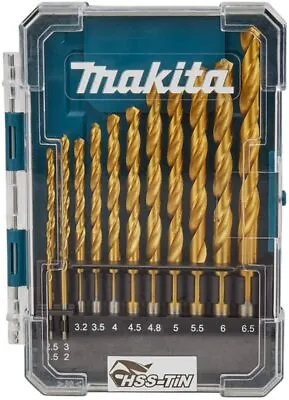 Makita D-72855 HSS TIN Drill Bit Eco 13 Piece Set • £9.95